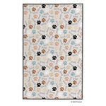 Dog paws and bone print microfiber pet drying towel