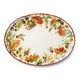 Autumn Meadows Fall Ceramic Oval Platter, 16" x 12"