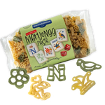 Pastabilities Mahjong Pasta bag with Mahjong tile-shaped pasta