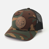 Vintage Sunrise Hat | Leather Patch Trucker Hat