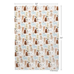 Cats Meow illustrated cat print fleece throw blanket, view 3
