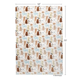 Cats Meow illustrated cat print fleece throw blanket, view 3