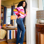 Judy Blue thermal high waist straight jeans in vintage dark wash