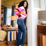 Judy Blue thermal high waist straight jeans in vintage dark wash