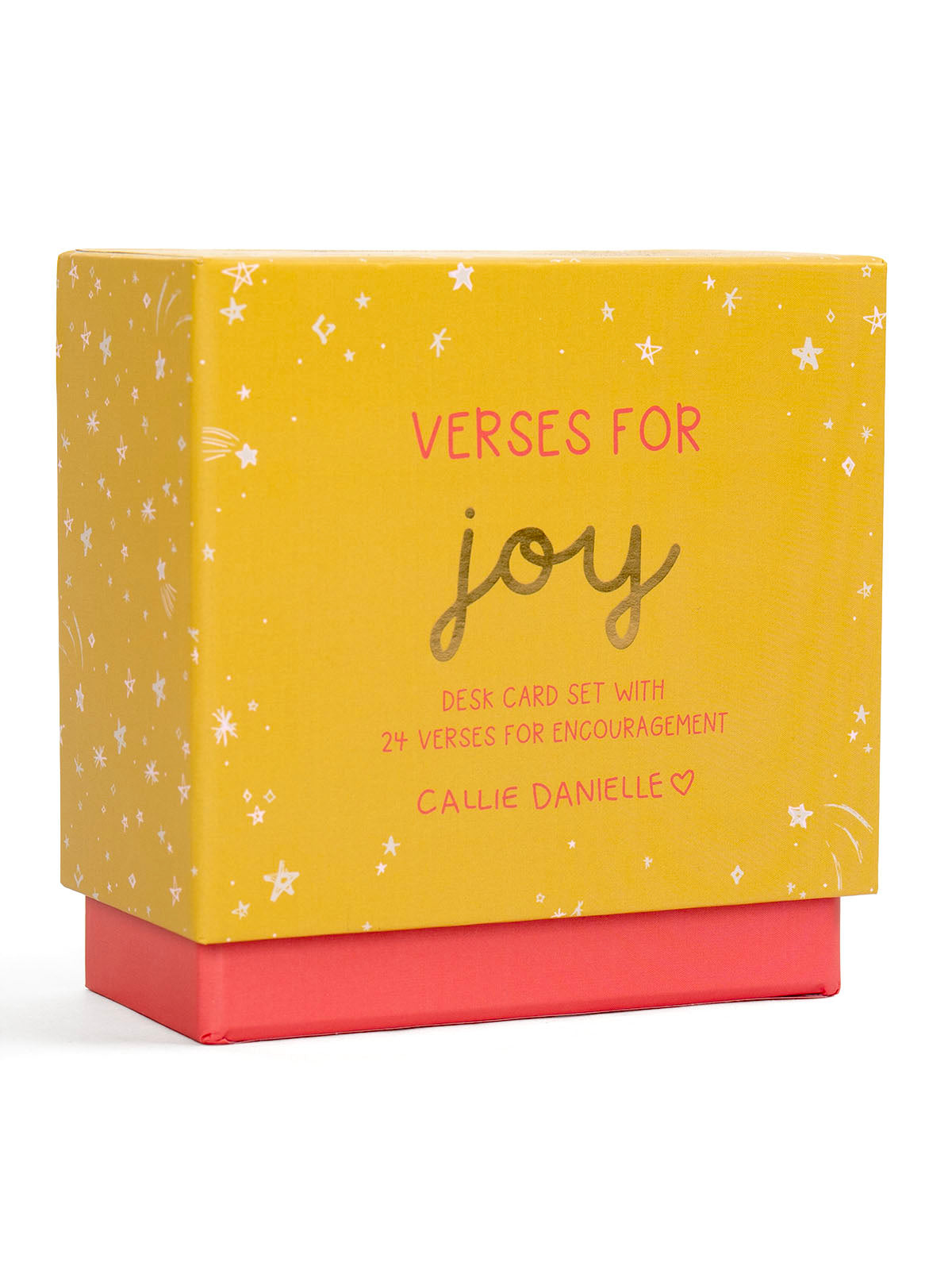 Verses for Joy Bible verse card set with display stand - front