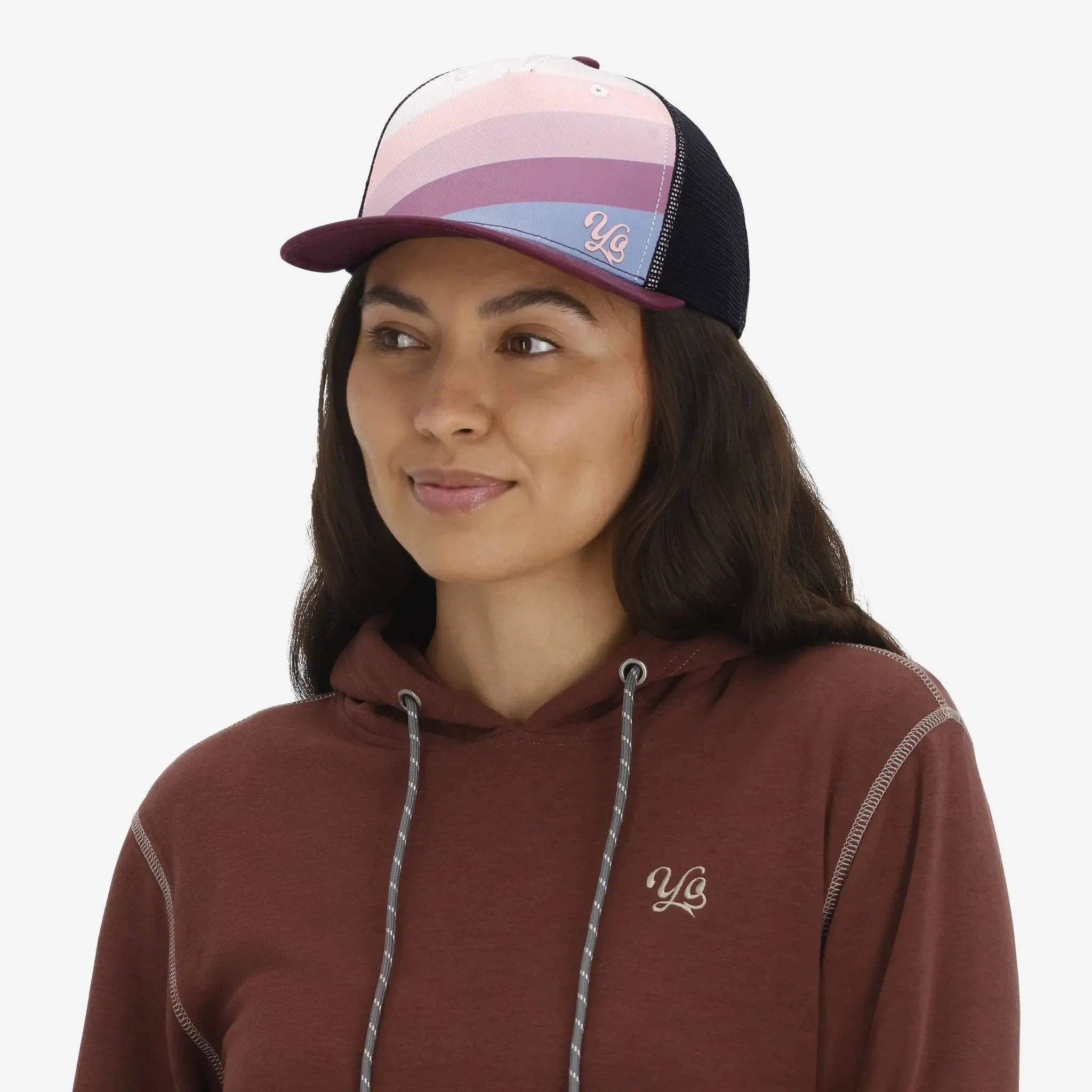 Highline Colorado Trucker Hat in Wildflower Purple - view 4