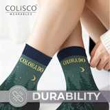 Colisco Unisex Crew Socks - Night Forest Alien