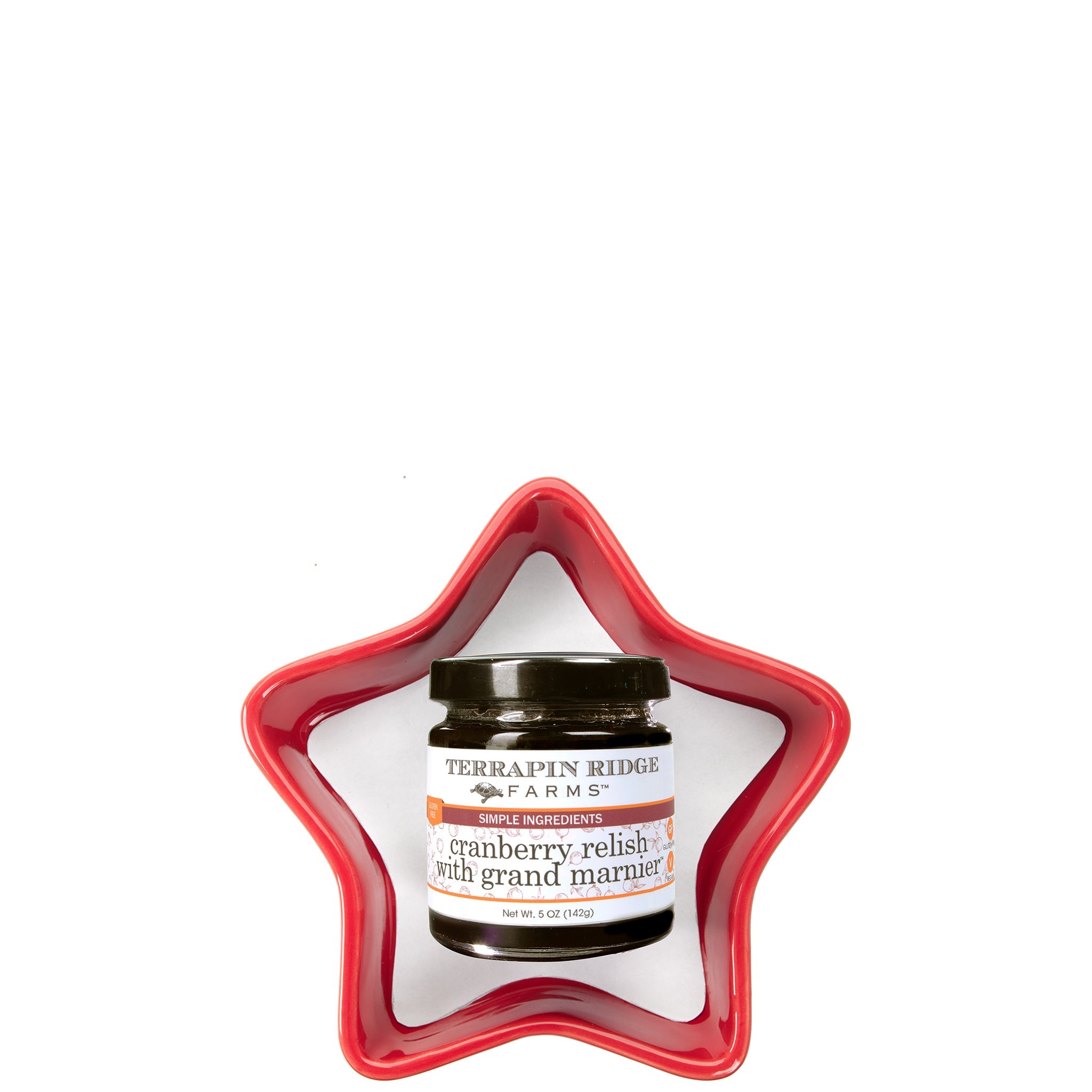 Star Dish Gift Set with Cranberry Relish with Grand Marnier