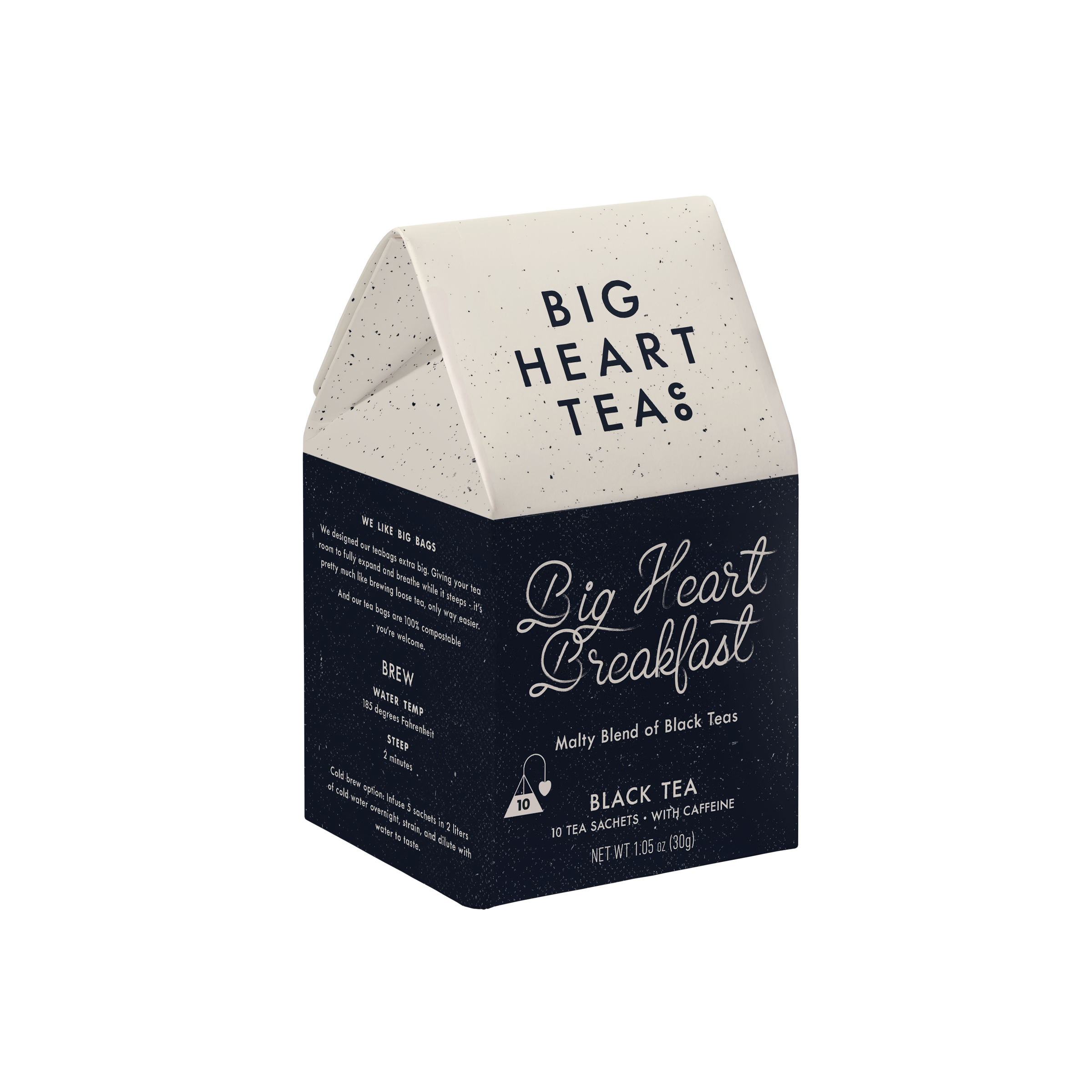 Big Heart Breakfast Blend Assam and Malawi black tea box, 10 tea bags