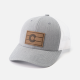 Colorado Flag Hat | Leather Patch Trucker Hat
