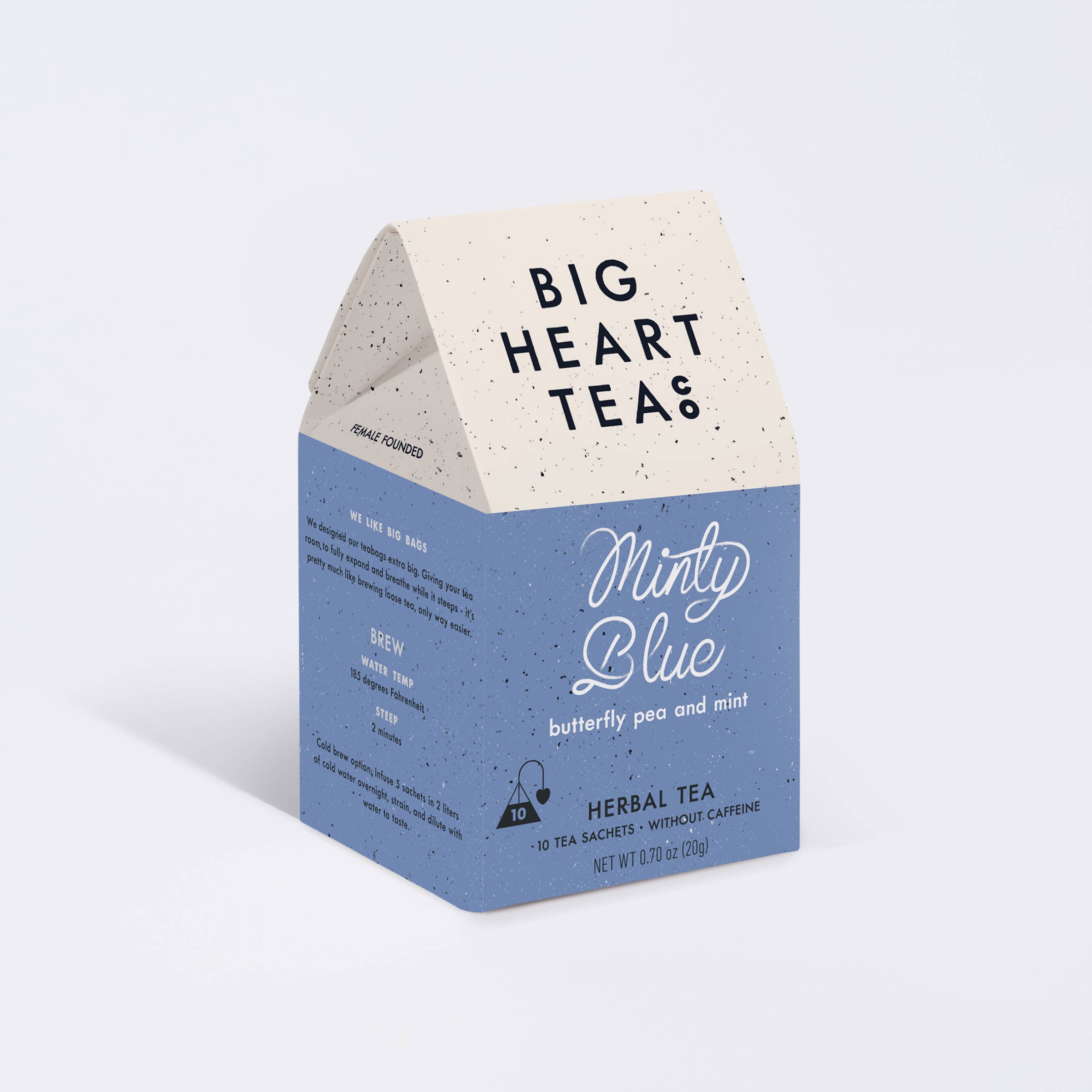 Minty Blue butterfly pea and peppermint tea box, 10 tea bags