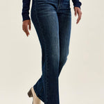 Judy Blue Alex high waist tummy control boy bootcut jeans in Outlaw Blue wash