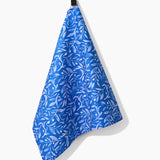 Hanukkah Leaves White Tea Towel
