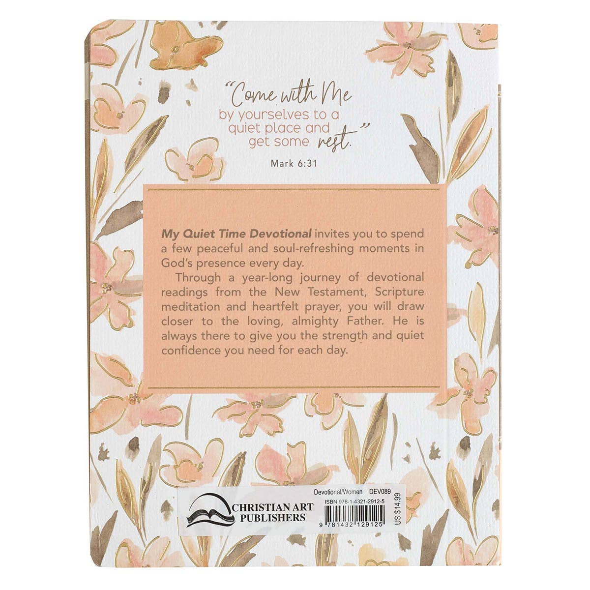 My Quiet Time devotional, gold-foiled title detail