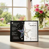 You + Shine: Warrior Handmade Stained Glass Star