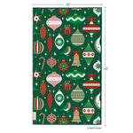Ornaments and bows reversible Christmas microfiber kitchen towel, view 3