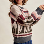 Tulip Pattern Knit Sweater in Charcoal – 8