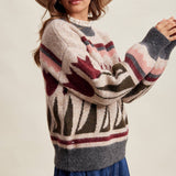 Tulip Pattern Knit Sweater in Charcoal – 8