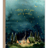 Starry Night Camping Birthday Card