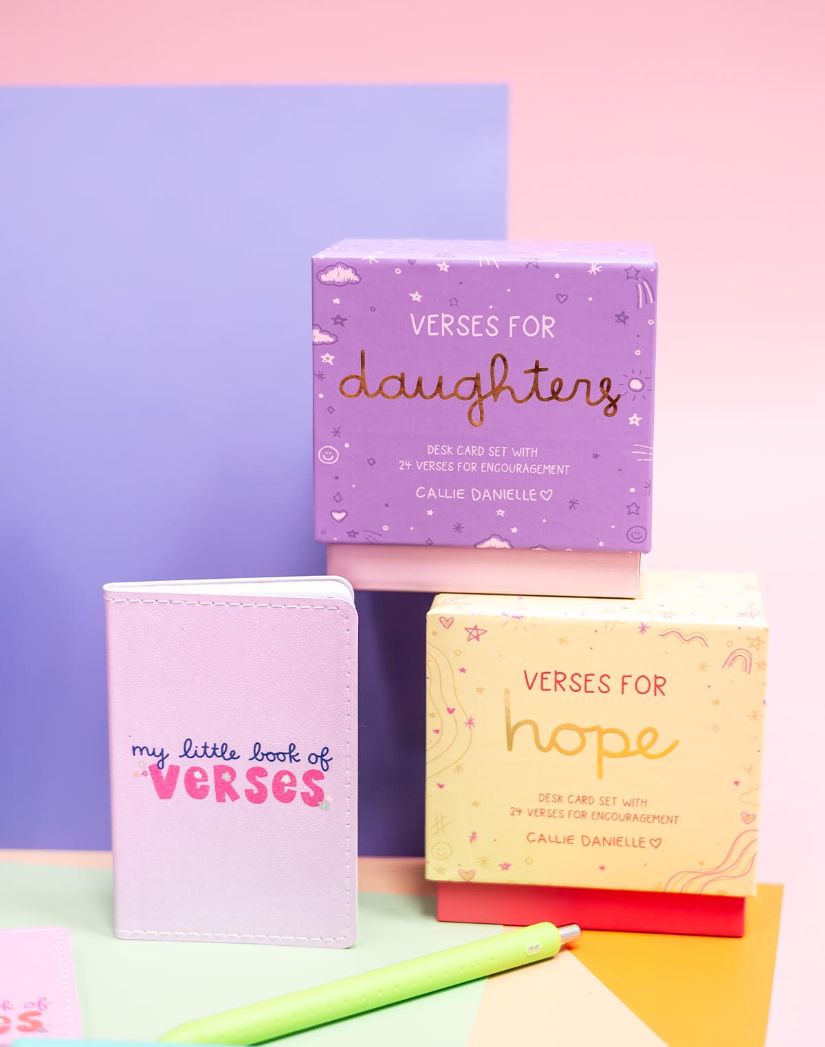 Verses for Hope Bible verse card set with display stand - view 3