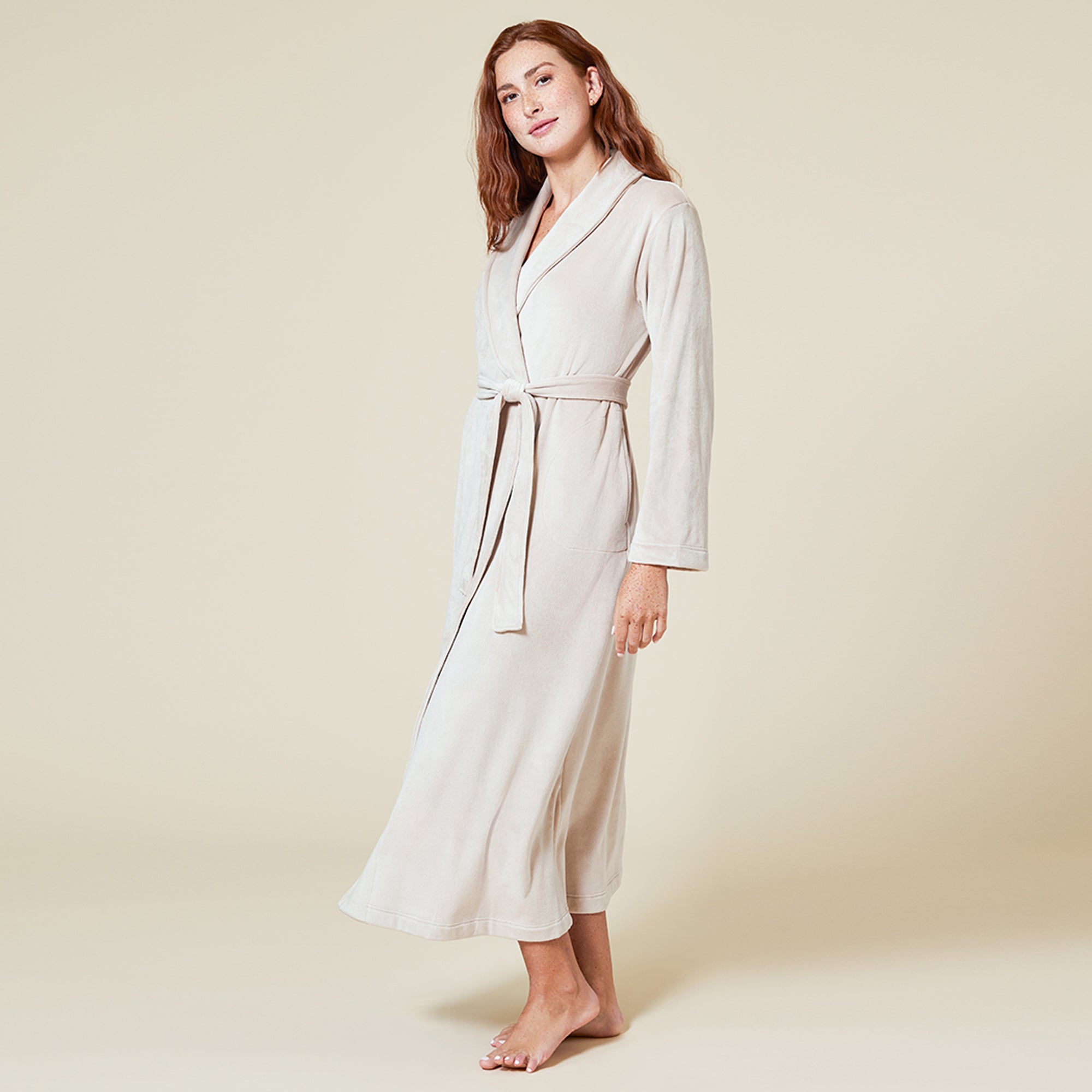Serenity wrap robe in Coco