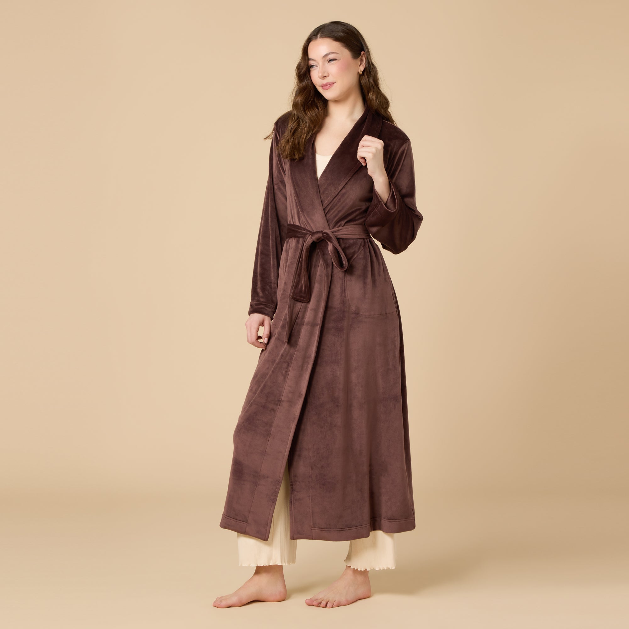 Serenity wrap robe in Espresso, alternate view