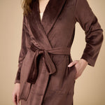 Serenity wrap robe in Espresso, detail