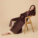 Serenity wrap robe in Espresso, detail