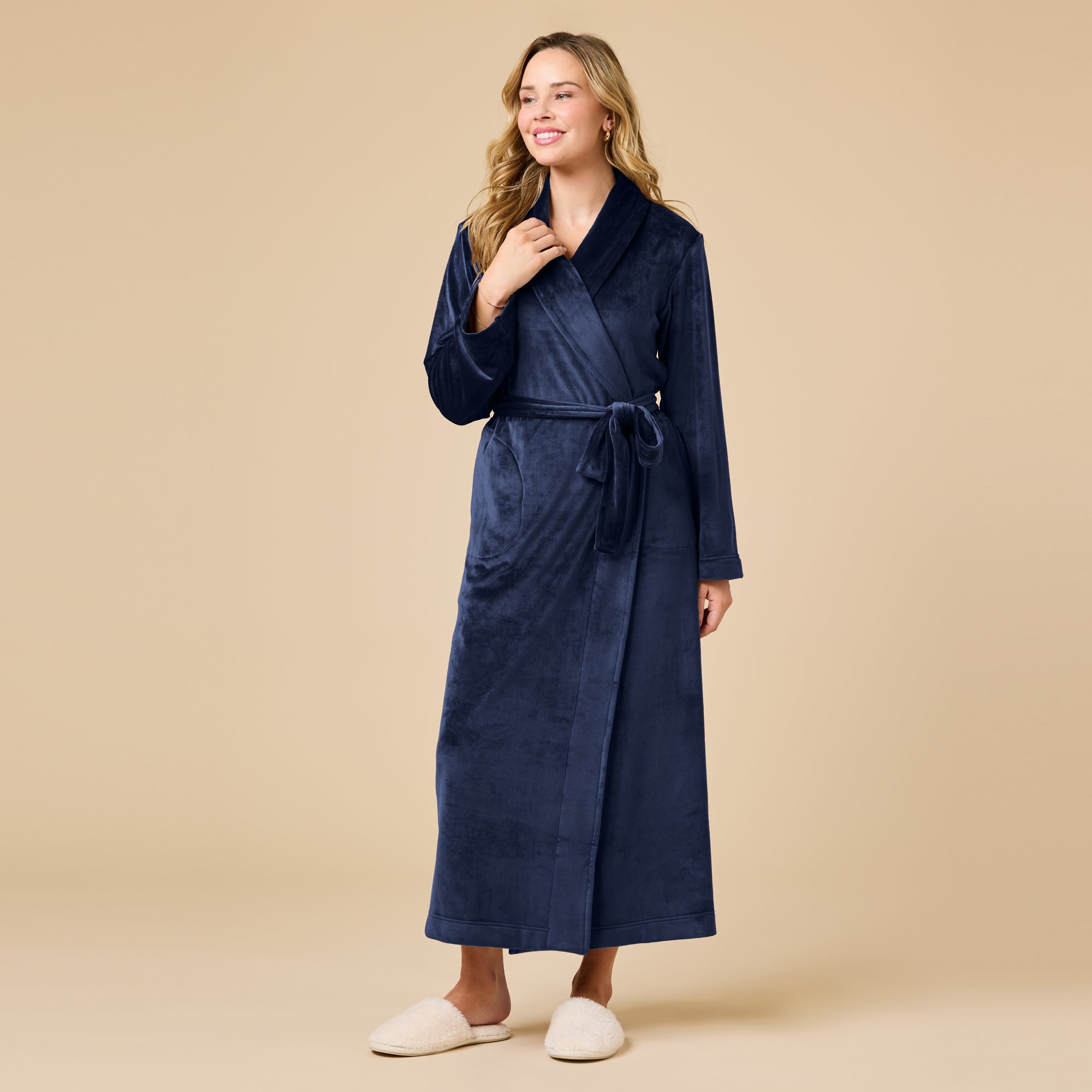 Serenity wrap robe in Midnight