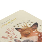 A5 vegan leather daily planner with gilded page edges and a ribbon marker, detail view