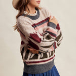 Tulip Pattern Knit Sweater in Charcoal – 6