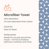 Cross-Country winter toile and plaid reversible microfiber kitchen towel, view 4