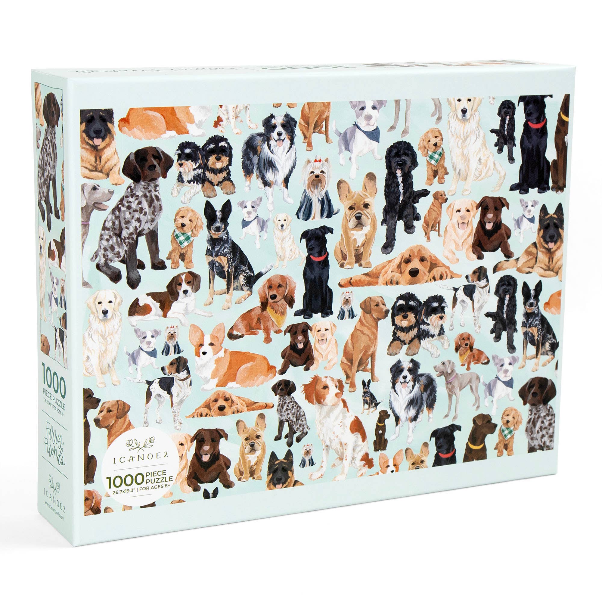 Furry Friends 1,000 piece dog breeds jigsaw puzzle