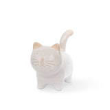 Small stoneware forward-facing cat figurine