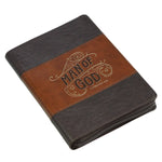 Man of God zip journal, gold-foiled filigree detail