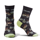 Colisco Unisex Crew Socks - Colorado Bike Ride