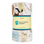 Cats Meow illustrated cat print fleece throw blanket, view 2