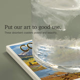Colorado Maroon Bells and Elk Ceramic Coaster