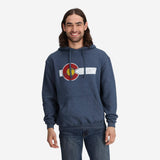 Colorado Hoodie - Unisex Classic Colorado Flag Heather Denim