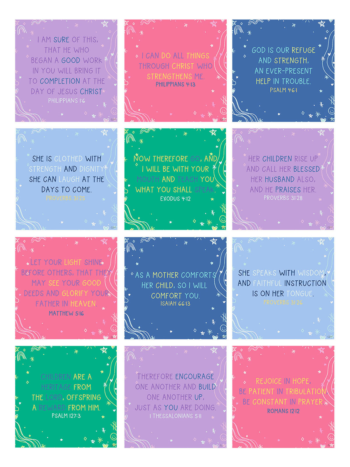 Verses for Mothers Bible verse card set with display stand - view 3