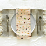 Chicken Meadows cotton kitchen towel, view 3 of 4