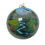 Bear & Wildlife Hand Painted Glass Ornament