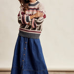 Tulip Pattern Knit Sweater in Charcoal – 11
