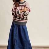 Tulip Pattern Knit Sweater in Charcoal – 11