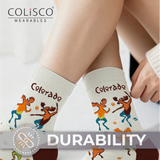 Colisco Unisex Crew Socks - Colorado Moose Dance