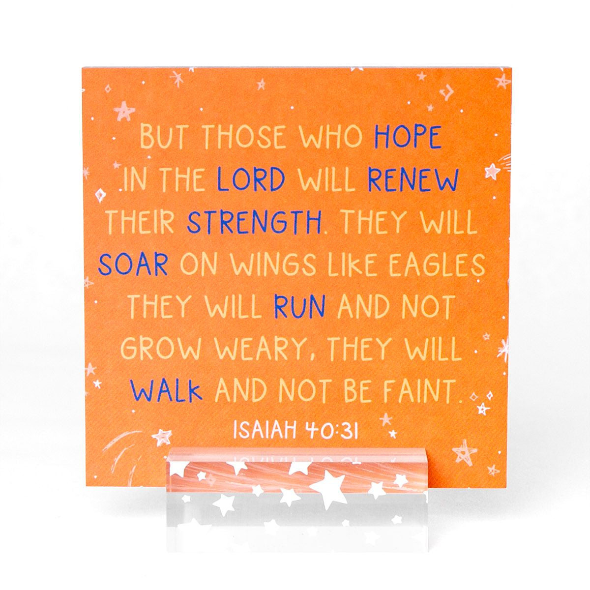 Verses for Strength Bible verse card set with display stand - view 2