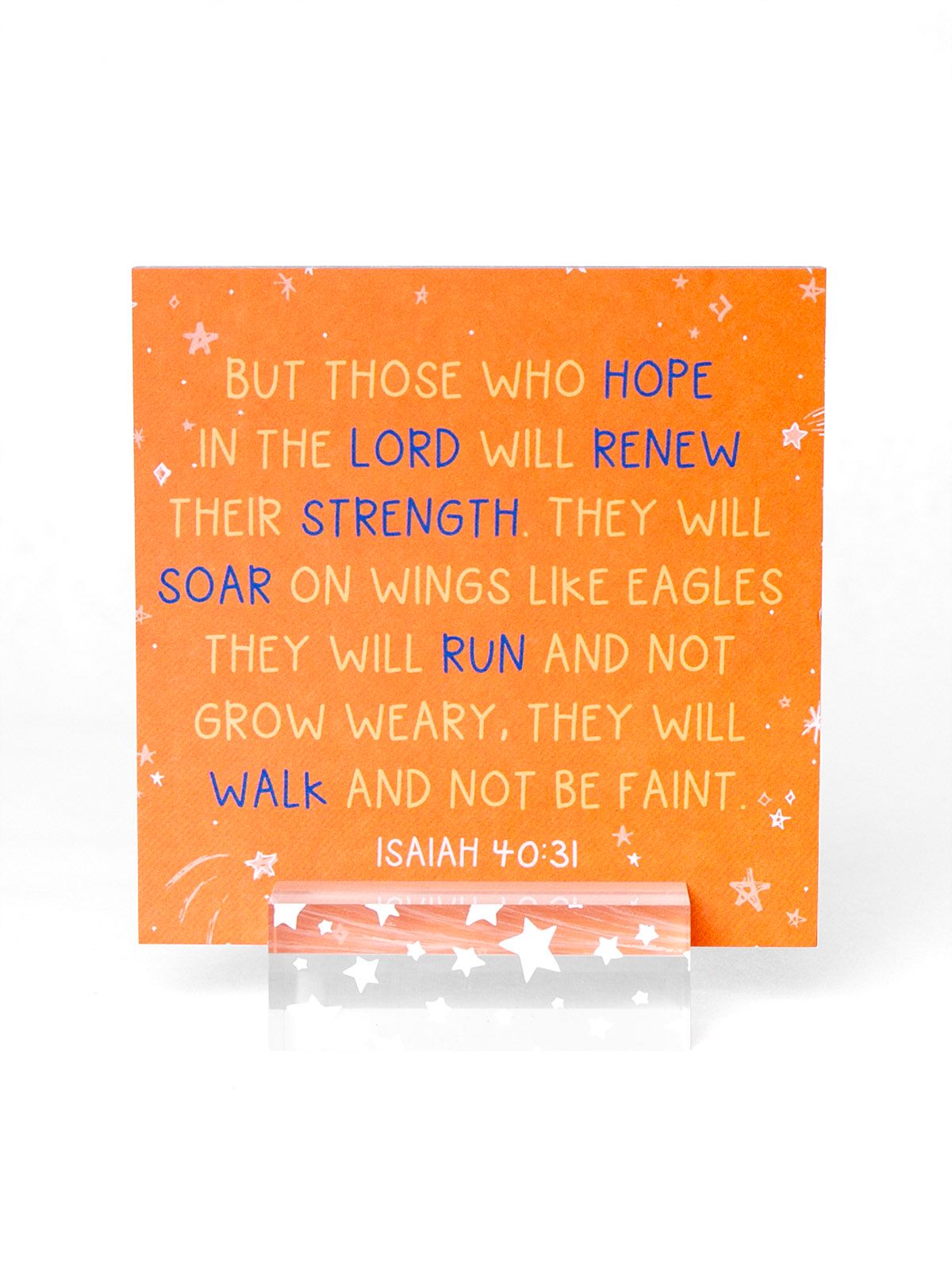 Verses for Strength Bible verse card set with display stand - view 2