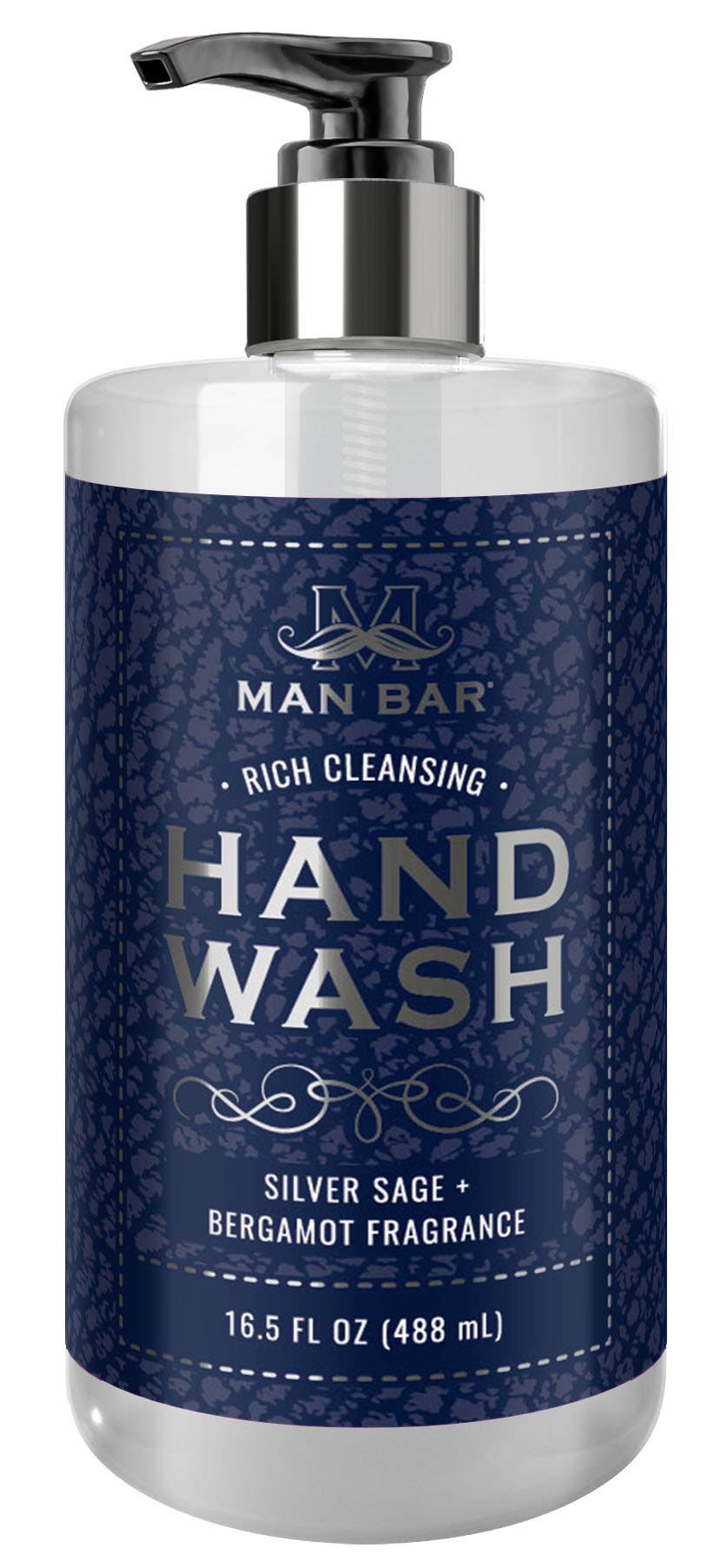 Man Bar Silver Sage & Bergamot hand wash, 16.5 oz pump bottle