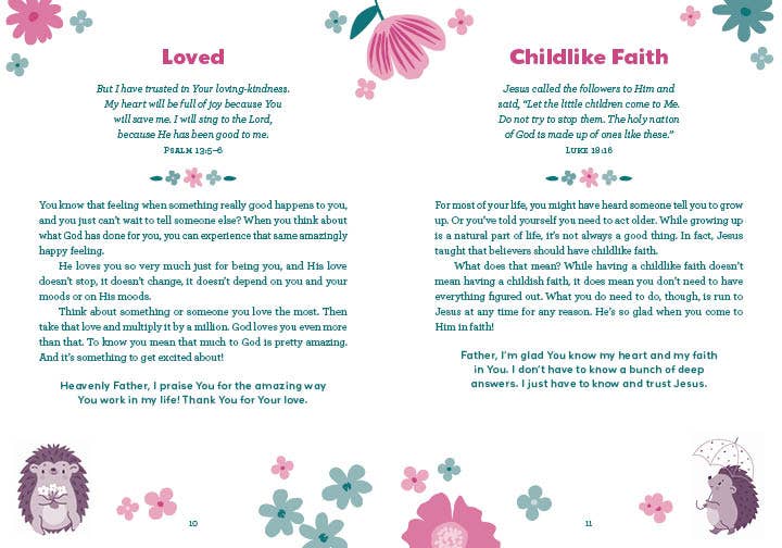 God Is So Good, Devotions and Prayers for Girls, Barbour Publishing book cover
