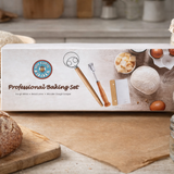 Sourdough Baking Tool Set — Dough Whisk, Bread Lame & Wooden Scraper